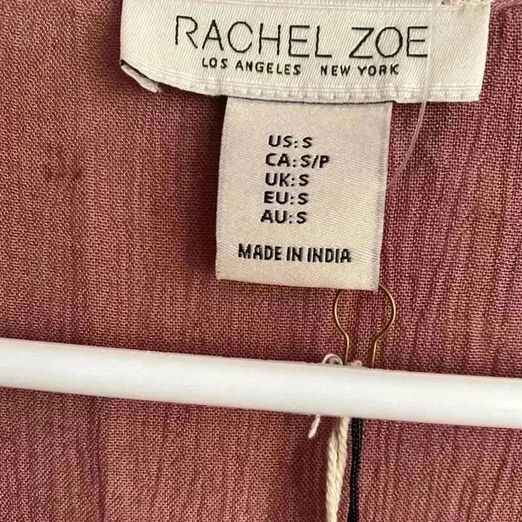 🆕Rachel Zoe Boho Mauve Flowy Babydoll Top S🆕 - Picture 8 of 10